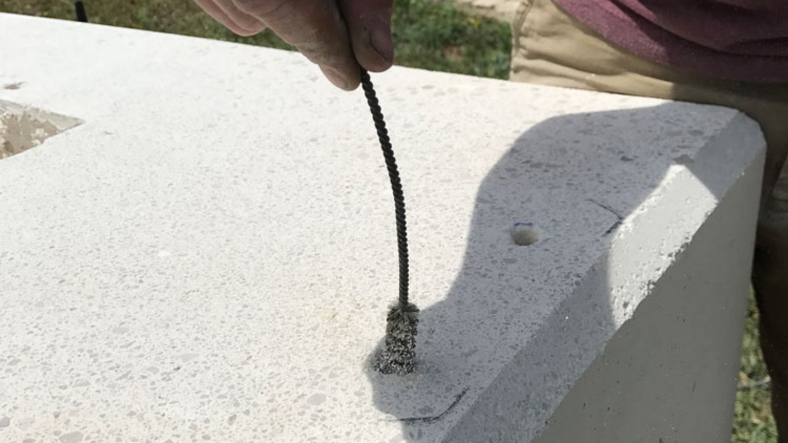Bronze hole cleaning
