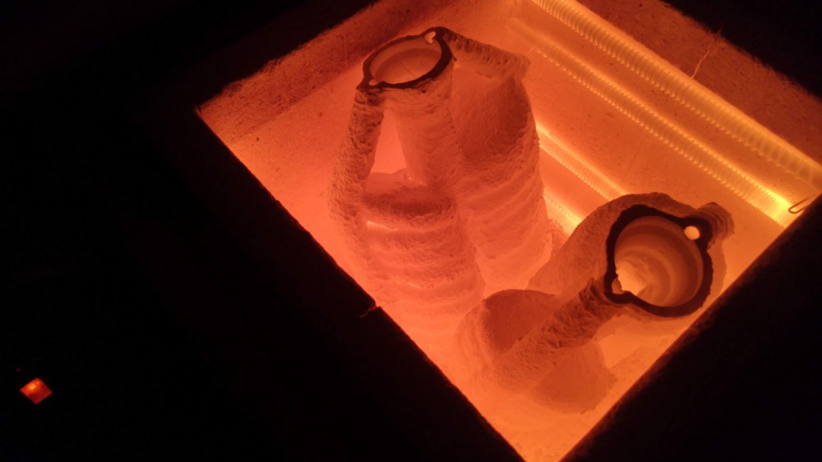 Heat the moulds to 1100 degrees Celsius