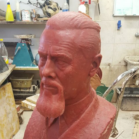 wax bust of plecnik
