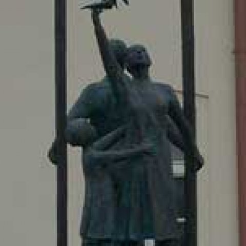 Bronze statue entitled The Exiled