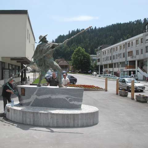 Bronze statue in Litija