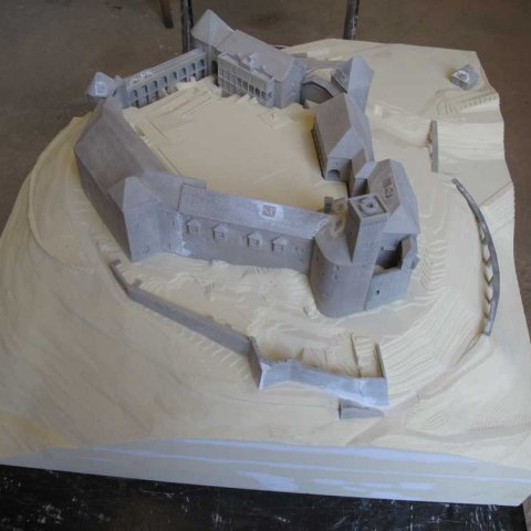 Base of the maquette of Ljubljana castle