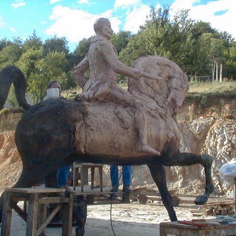 making of bronze statue of Rudolf Meister