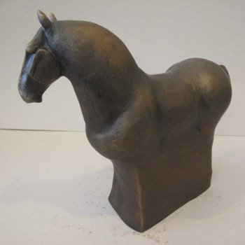 bronze statue of a horse