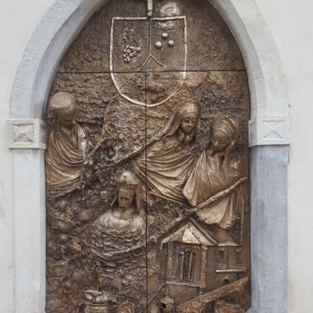 Bronze church gate Novo Mesto
